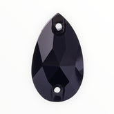 17×28mm Black Teardrop AAAAA Glass Crystal – Sew-On Gems